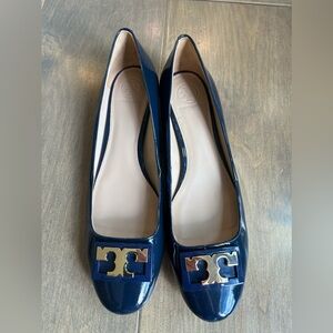 Tory Burch GIGI Navy Patent Leather
